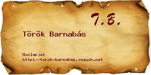 Török Barnabás névjegykártya